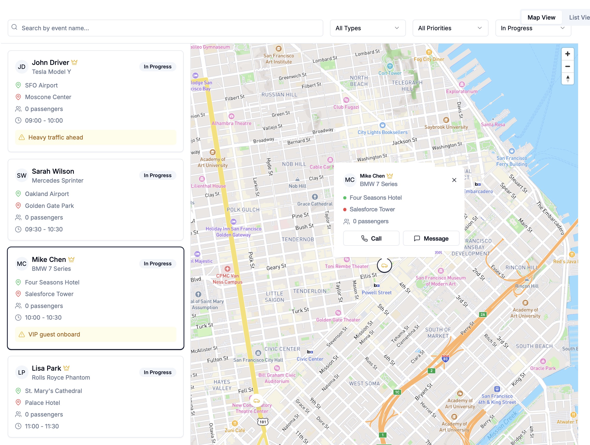 WWMS Platform Transportation Management Dashboard